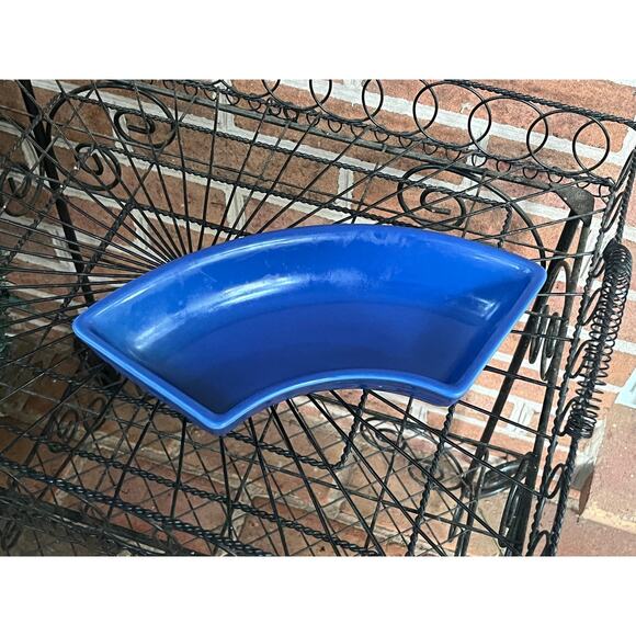 Longaberger Crescent Bowl Woven Traditions Cornflower Blue - Picture 5 of 5